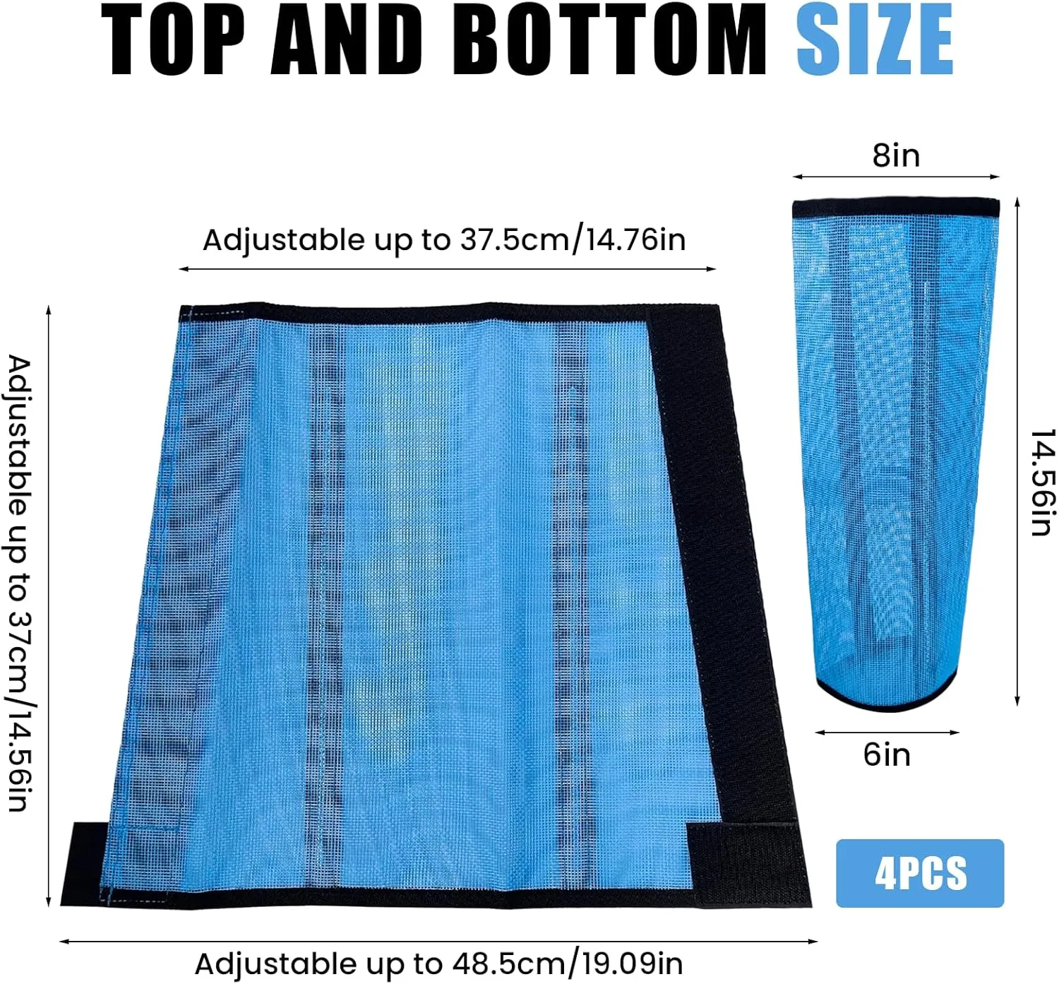 4 Pcs Fly Boots for Horses Mesh Horse Fly Boots Pony Fly Boots Preventing Flies and Mosquitoes Bites Protect Horses Leggings Breathable Soft and Comfortable Horse Supplies (Blue)