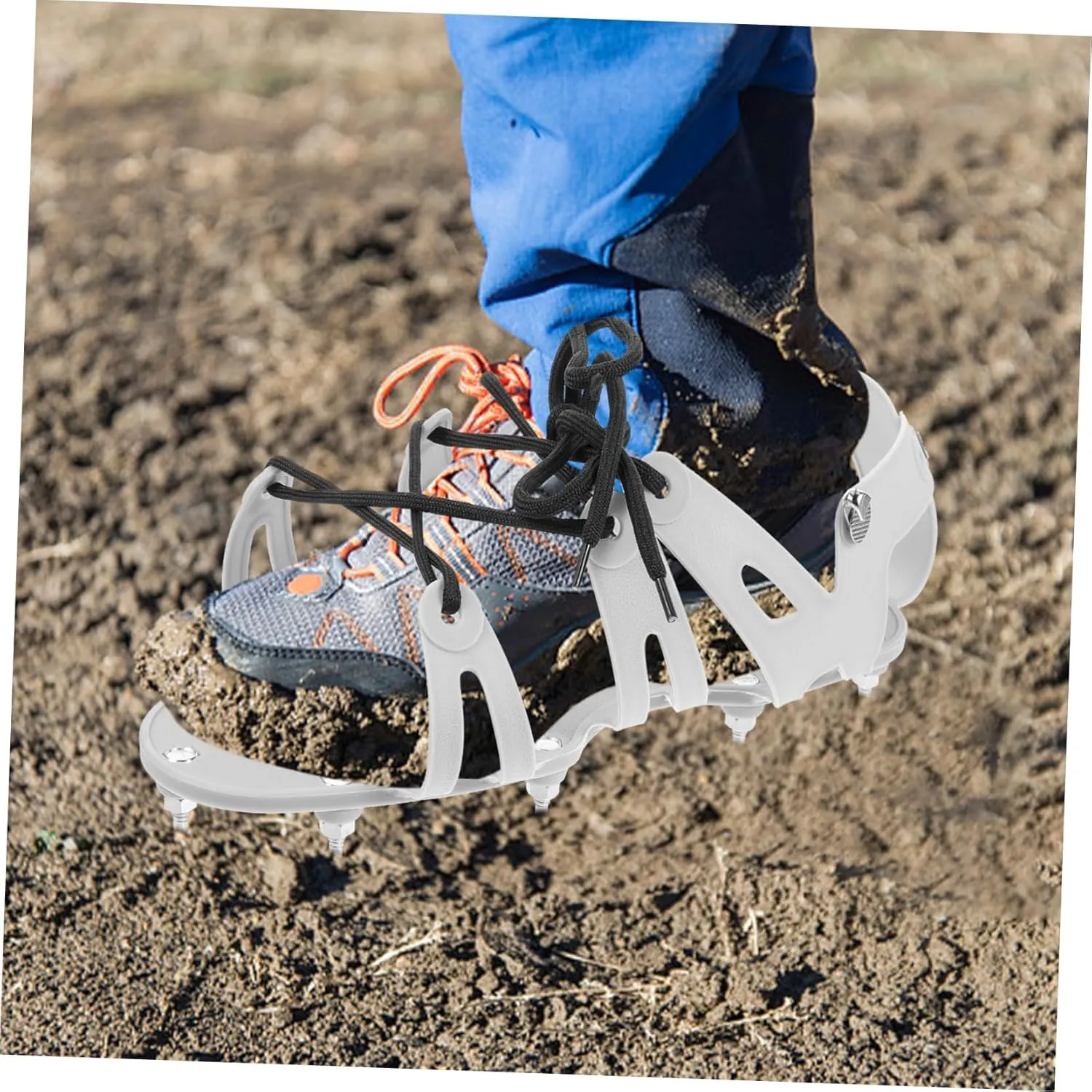 Adjustable Aerator Shoes for Grass Lawn Aerator Sandals Spikes for Gardening Sturdy Lawn Aeration Shoes for Backyard