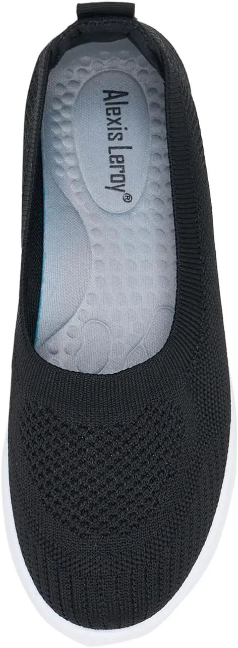 Alexis Leroy Women's Mesh-Comfortable Athletic Walking Shoes Slip On Casual Sneakers