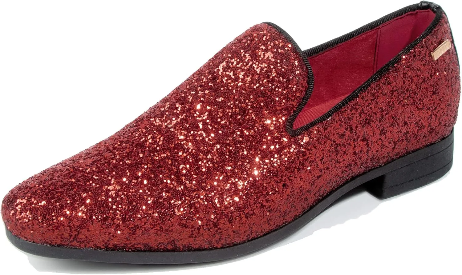 ALLY UNION MAKE FORCE Mens Glitter Loafers Dress Slip on Party Wedding Penny Smoking Sparkly Shoes