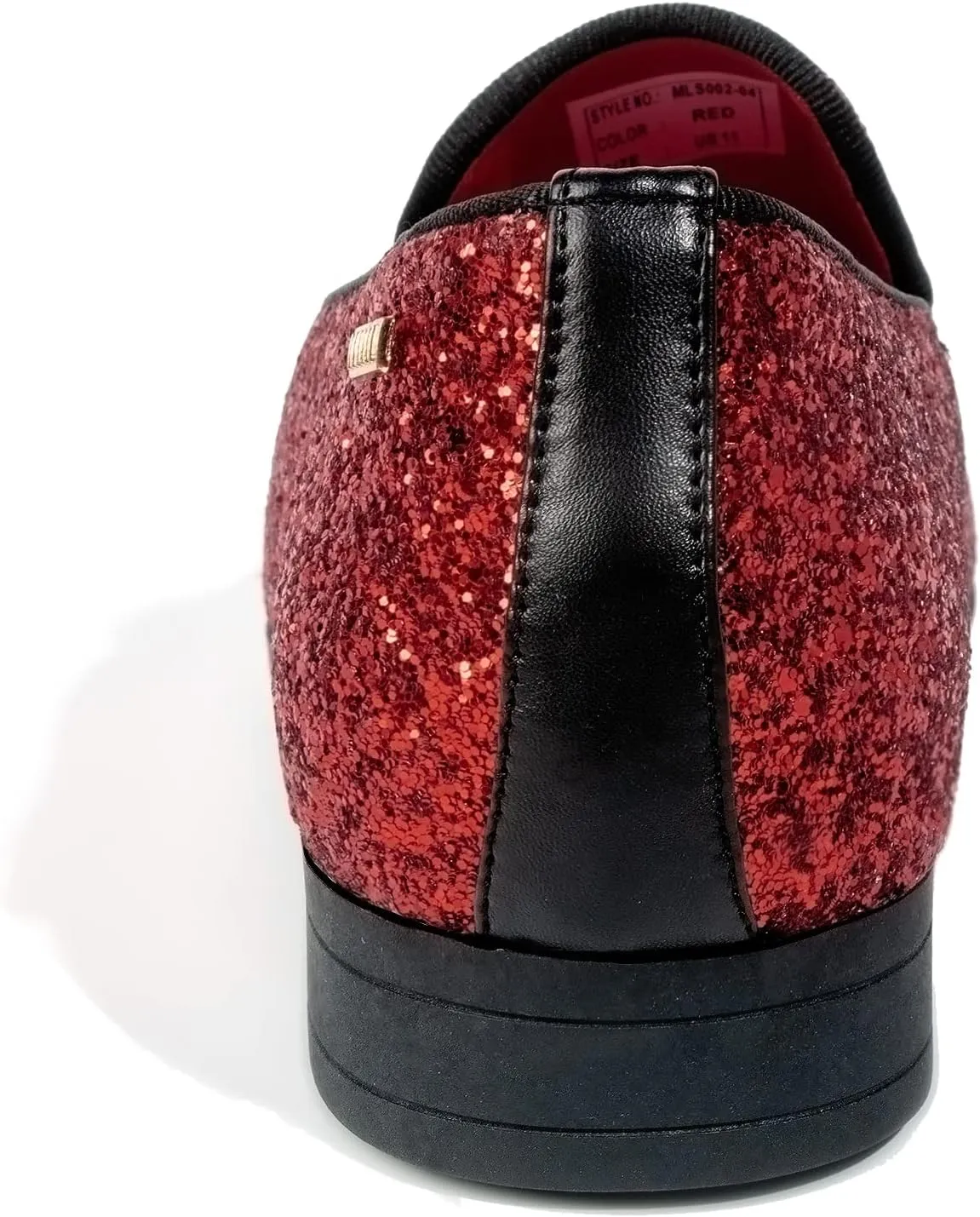 ALLY UNION MAKE FORCE Mens Glitter Loafers Dress Slip on Party Wedding Penny Smoking Sparkly Shoes