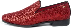 ALLY UNION MAKE FORCE Mens Glitter Loafers Dress Slip on Party Wedding Penny Smoking Sparkly Shoes