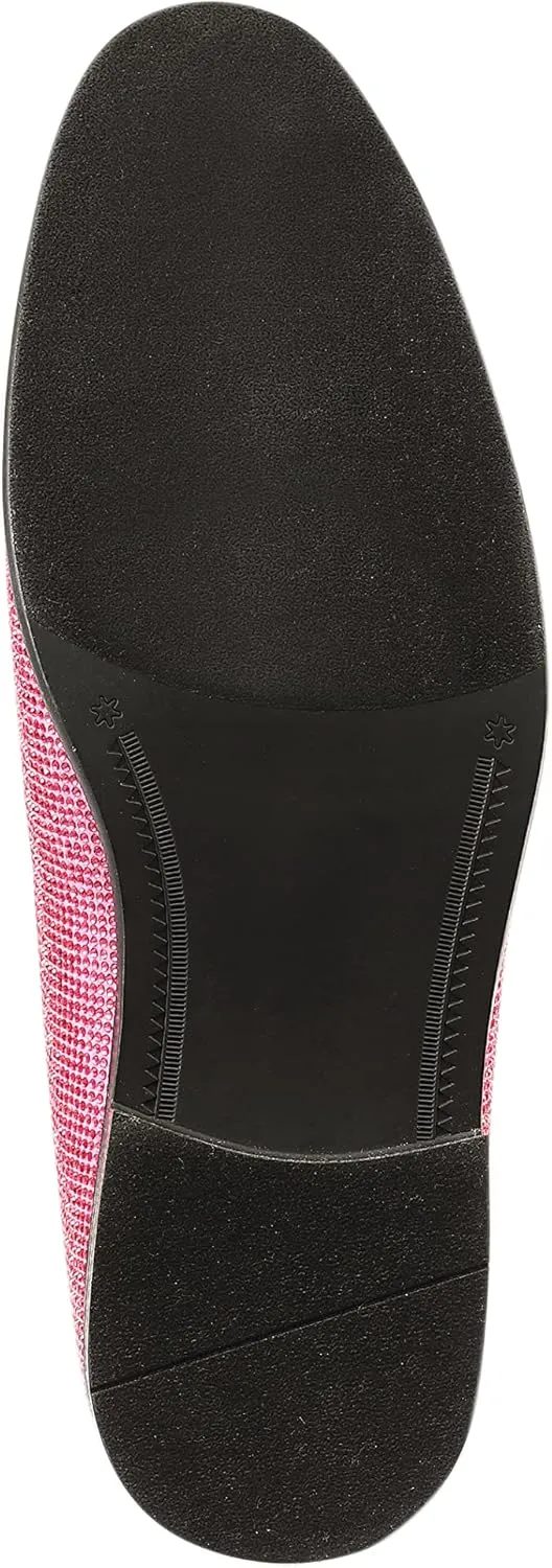 Amali Devy, Men's Dress Loafers, Slip-On Tuxedo Shoes for Men, Velvet Embellished Loafer Slippers