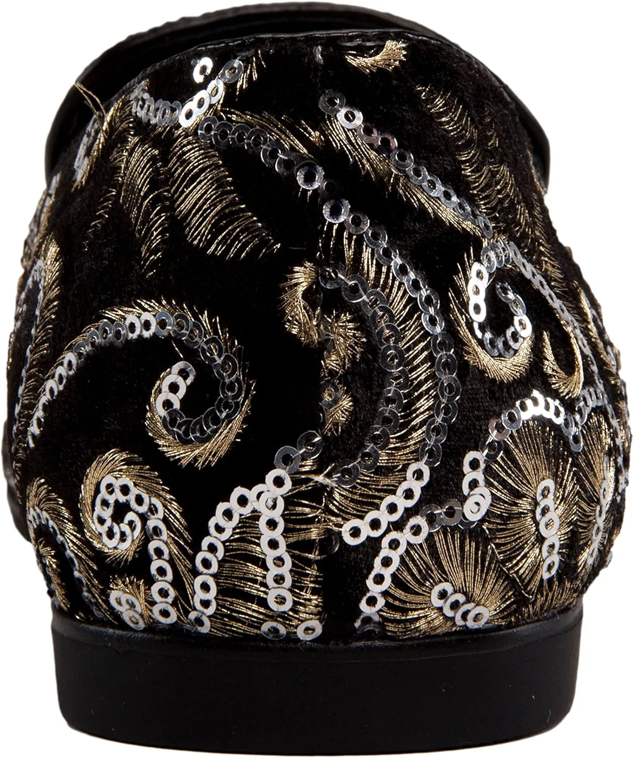 Amali Fabian, Men's Slippers - Mens Loafers - Slip On Shoes -Sequin Shoes, Embroidered Smoking Slipper, Fashion, Designer - Mens Dress Shoes