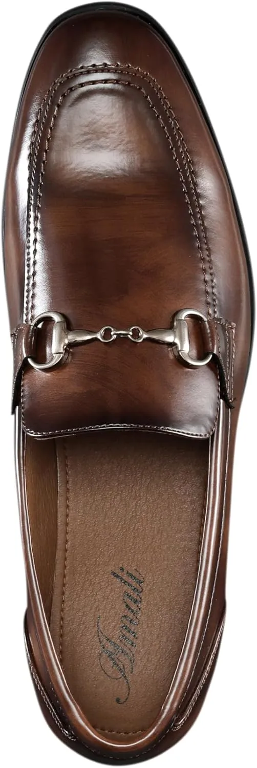 Amali Men’s Slip-On Shoes with Metal Bit Dress Shoes for Men Formal Loafers for Men Smoking Tuxedo Shoes