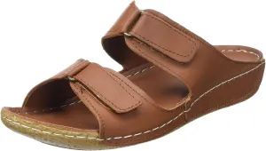 Andrea Conti Women's Mules, Cognac, 8.5 Women