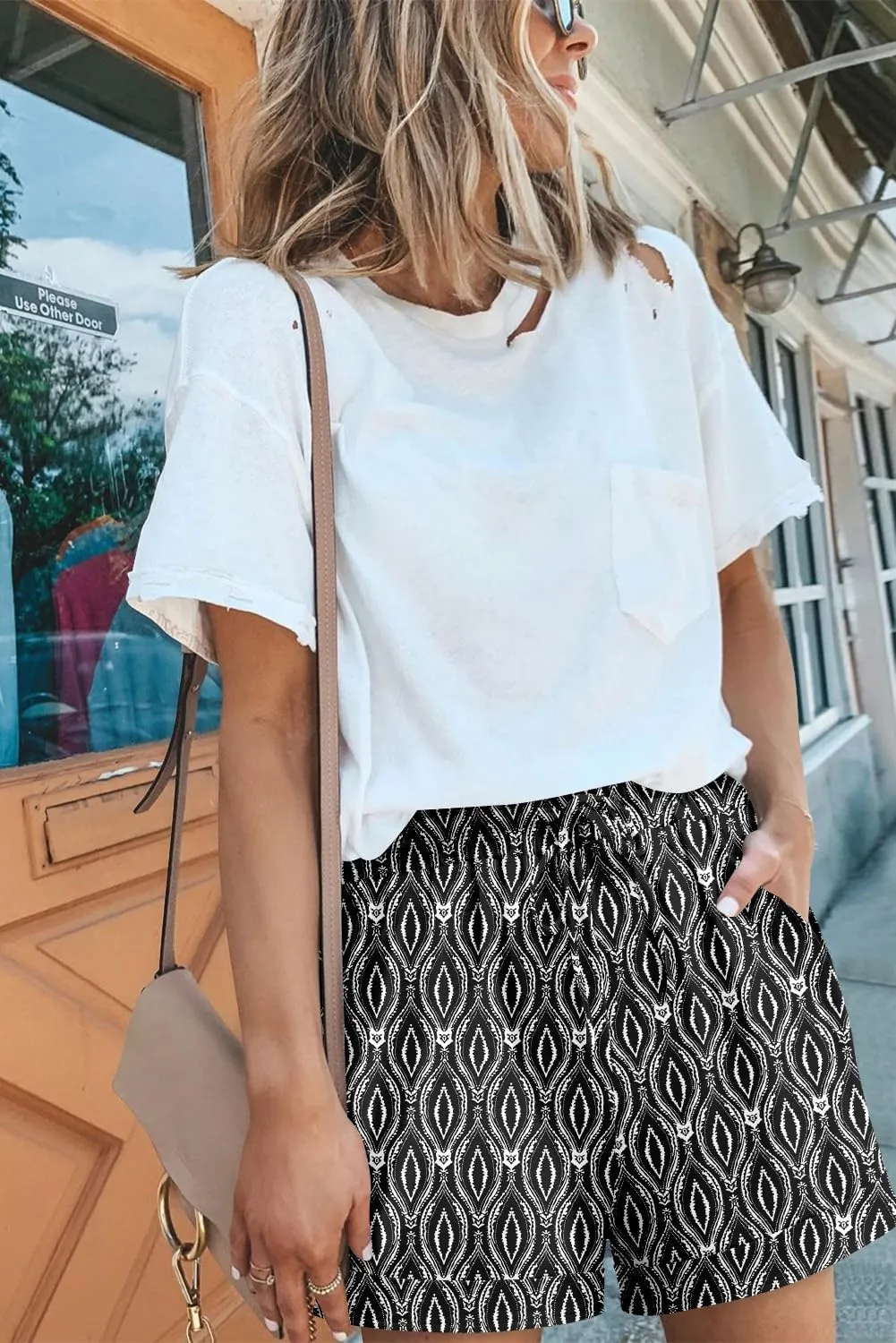 Angerella Women Casual Shorts Drawstring Comfy Elastic Waist Shorts Summer Pull On Short Pants with Pockets