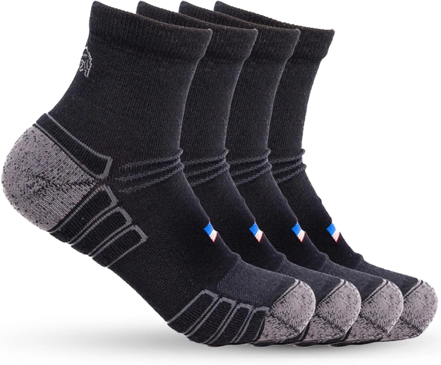 Ankle Work Socks – Sweat-Wicking, Durable Wool Socks for Long Shifts – Up to 6" Boots – Made in USA
