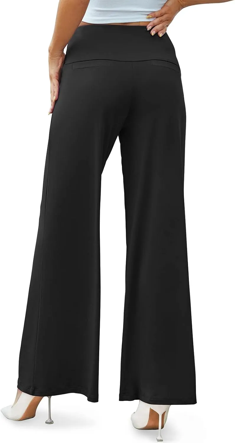 Arolina Women's Stretchy Wide Leg Palazzo Lounge Pants Casual Comfy High Waist Palazzo Pants