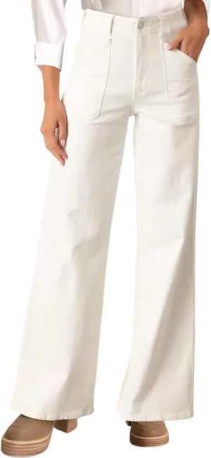 Astylish Women‘s High Waisted Straight Leg Jeans Stretchy Wide Leg Jeans Trendy Denim Pants