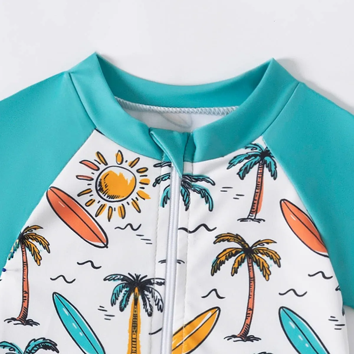 Baby Boy 3 Pieces Swimsuit Quick Dry Swim Trunks Set Toddler Rash Guard Sets Beach Hawaii Bathing Suits Swimwear with Sun Hat