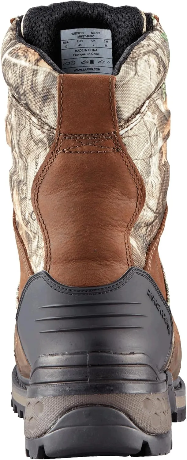 Baffin Men's HUDSON Plain Toe Waterproof Breathable Leather Outdoor Winter Boots for Snowshoeing, Hiking, Hunting, Fishing