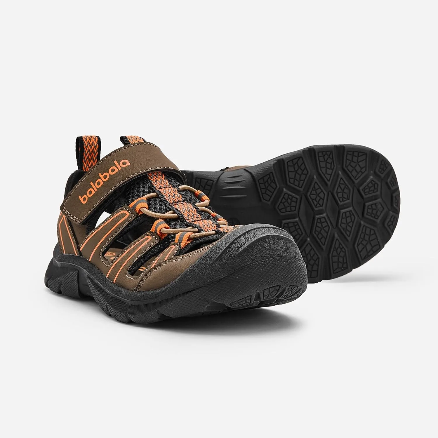 Balabala Boys Sport Sandal Kids Water Sandals Non-slip Lightweight Outdoor Hiking Closed-Toe Summer Shoes (Toddler/Little Kid/Big Kid)