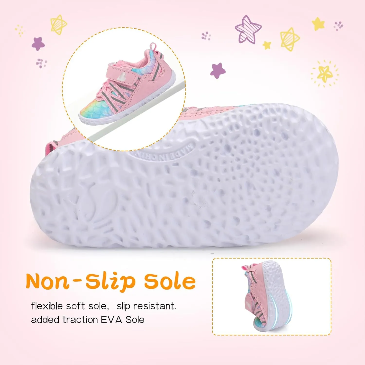 BARERUN Baby Sneakers Toddler Shoes Soft Anti-Slip Sole Newborn First Walkers Infant Toddler Breathable Athletic Running Shoes