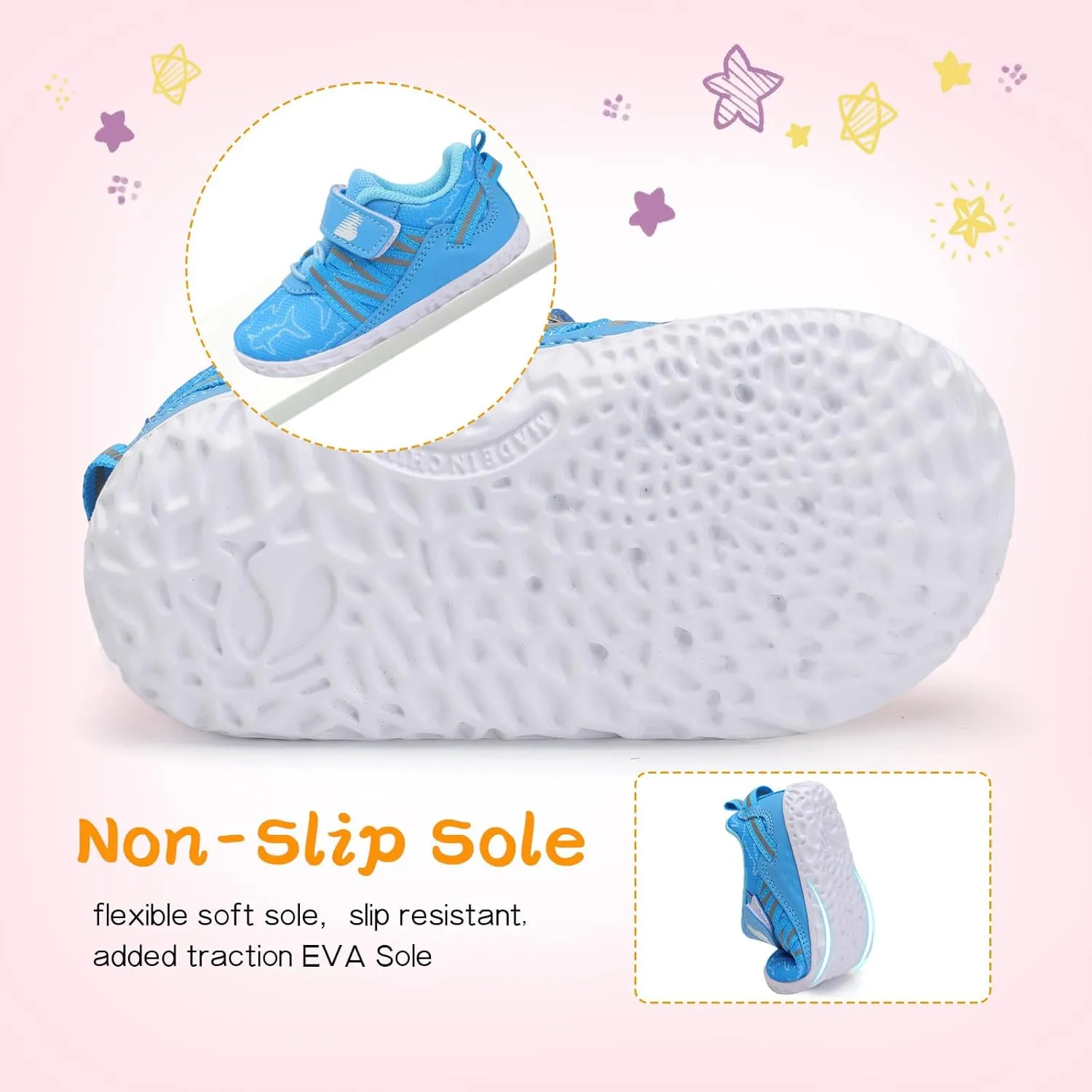 BARERUN Baby Sneakers Toddler Shoes Soft Anti-Slip Sole Newborn First Walkers Infant Toddler Breathable Athletic Running Shoes