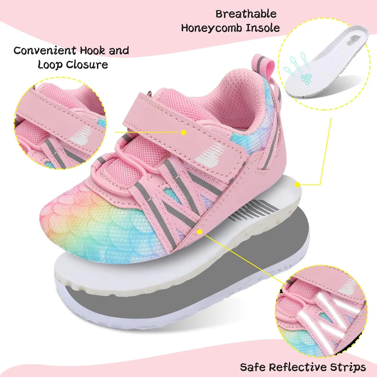BARERUN Baby Sneakers Toddler Shoes Soft Anti-Slip Sole Newborn First Walkers Infant Toddler Breathable Athletic Running Shoes