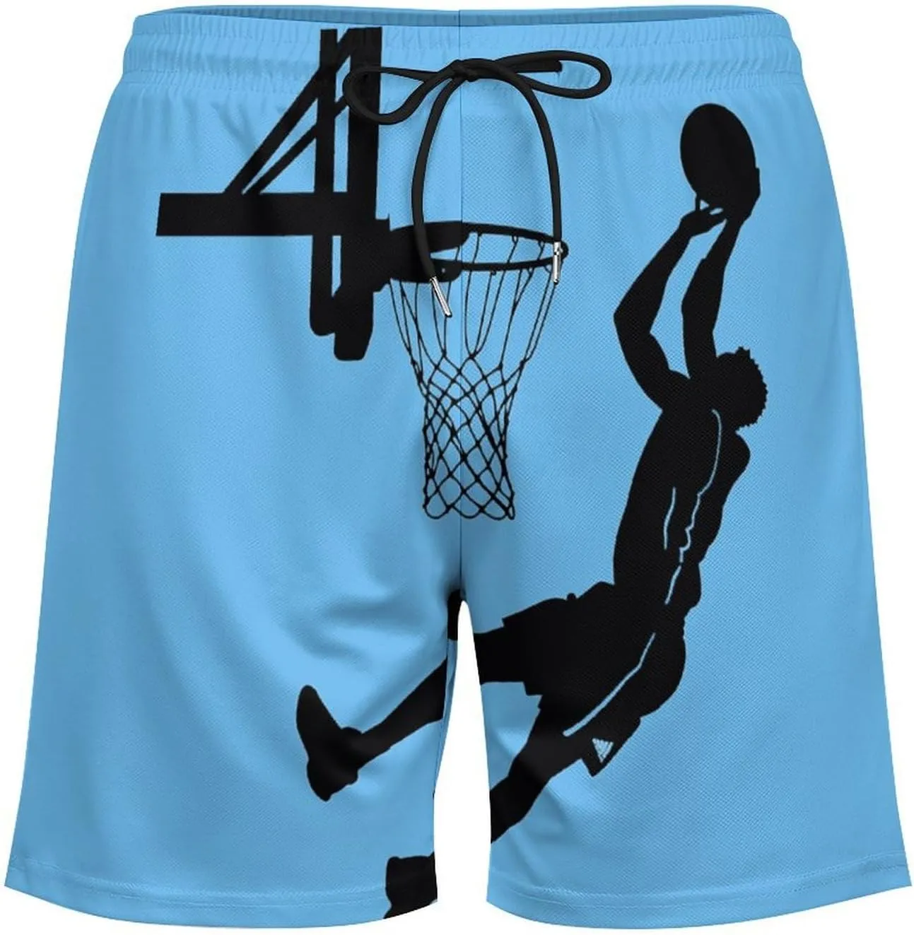 Basketball Player Men's Swim Trunks Quick Dry Board Shorts Swimwear Beach Shorts with Compression Liner