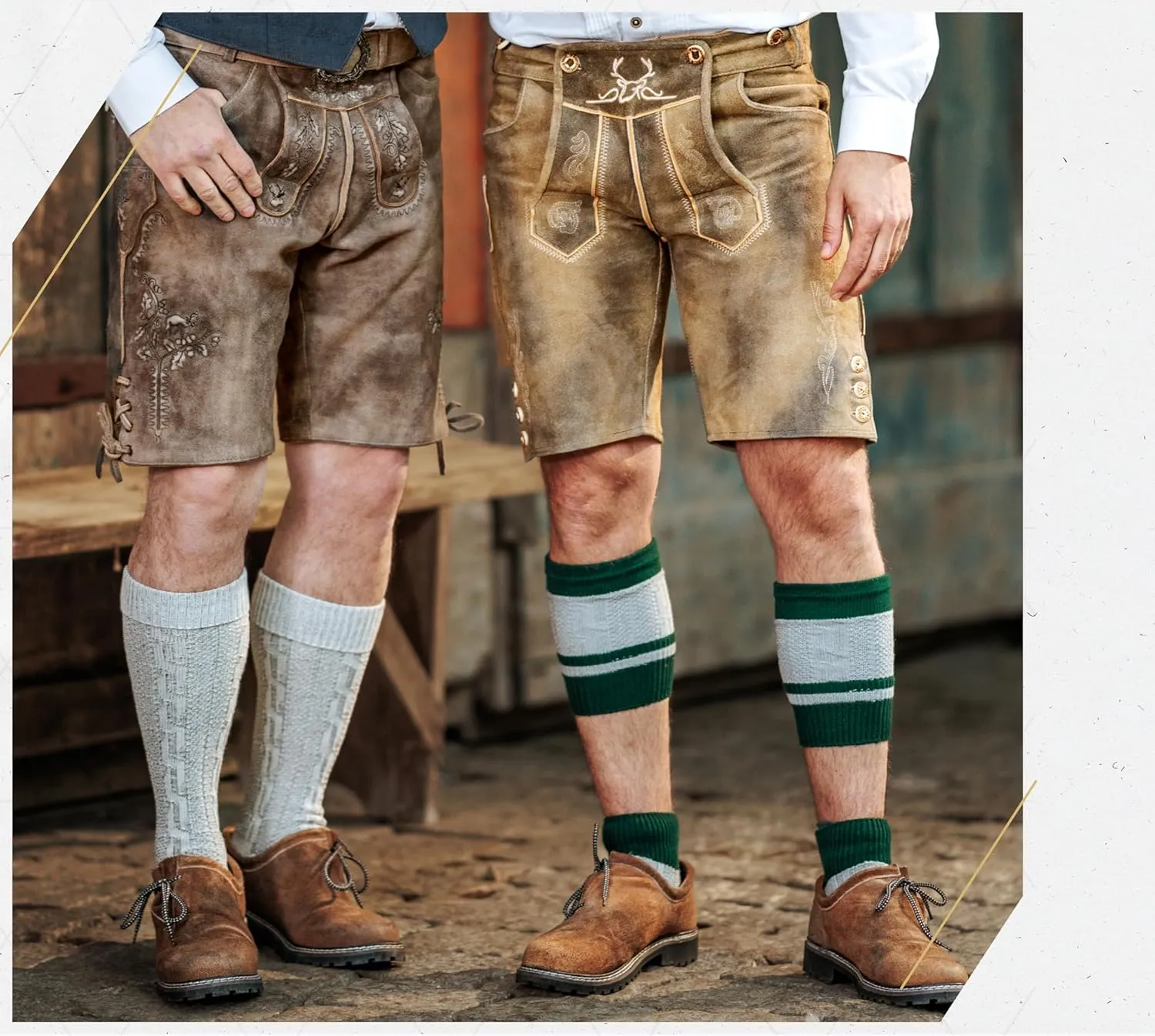 BAVARIA TRACHTEN Lederhosen Boots - Haferl Authentic German Shoe for Oktoberfest Outfit - Real Leather Dark Brown
