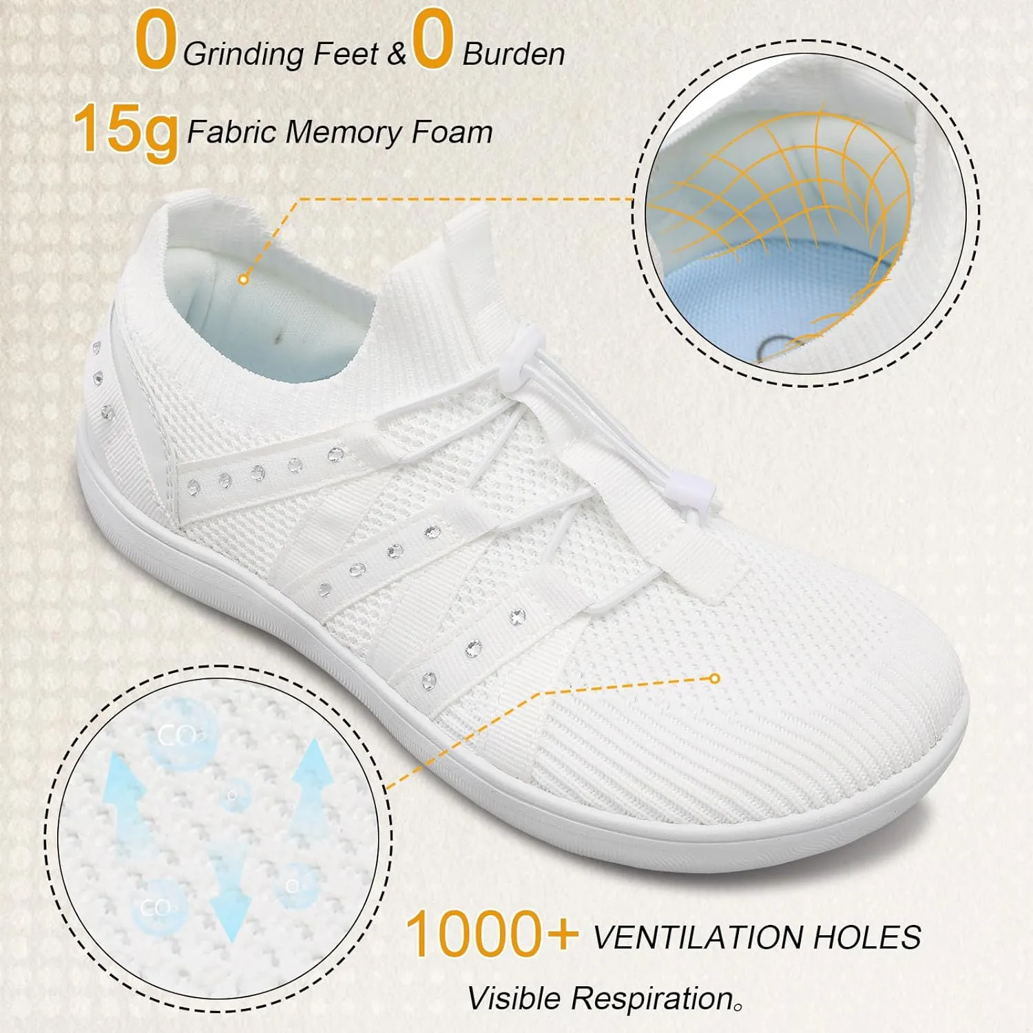 Besroad Womens Slip On Walking Shoes Wide Toe Barefoot Shoes Minimalist Zero Drop Shoes Breathable Tennis Shoes Fashion Casual Sneakers