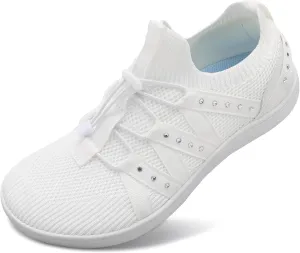 Besroad Womens Slip On Walking Shoes Wide Toe Barefoot Shoes Minimalist Zero Drop Shoes Breathable Tennis Shoes Fashion Casual Sneakers