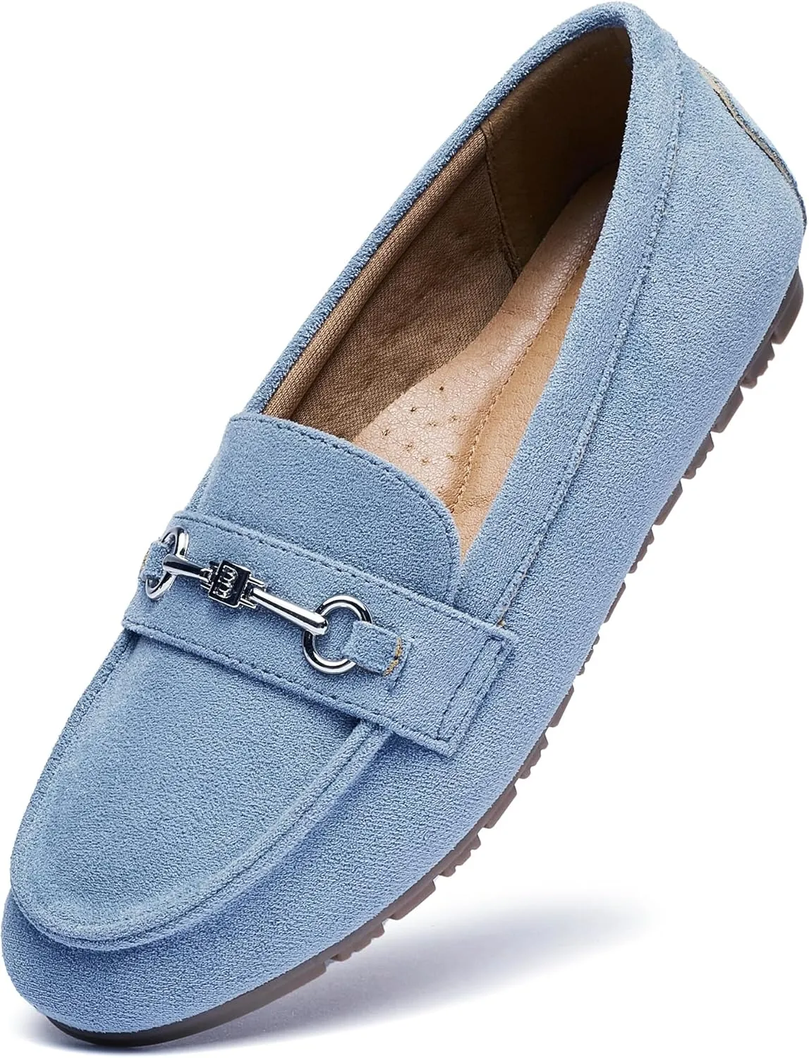 BGSTGUDS Women's Wide Loafers Shoes Cute Dressy Shoes Ladies Comfort Slip Ons Work Shoes