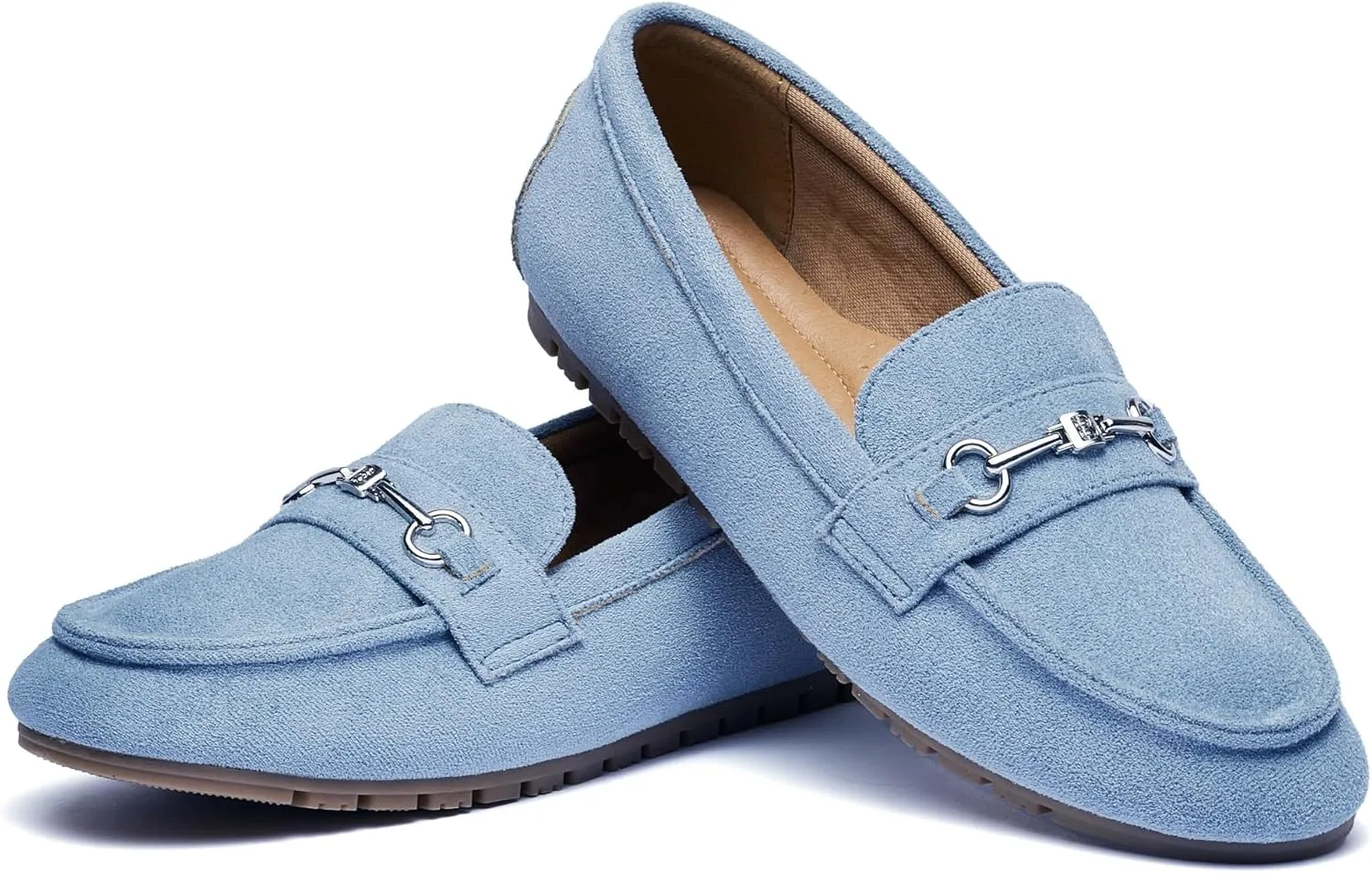 BGSTGUDS Women's Wide Loafers Shoes Cute Dressy Shoes Ladies Comfort Slip Ons Work Shoes