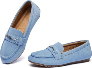 BGSTGUDS Women's Wide Loafers Shoes Cute Dressy Shoes Ladies Comfort Slip Ons Work Shoes