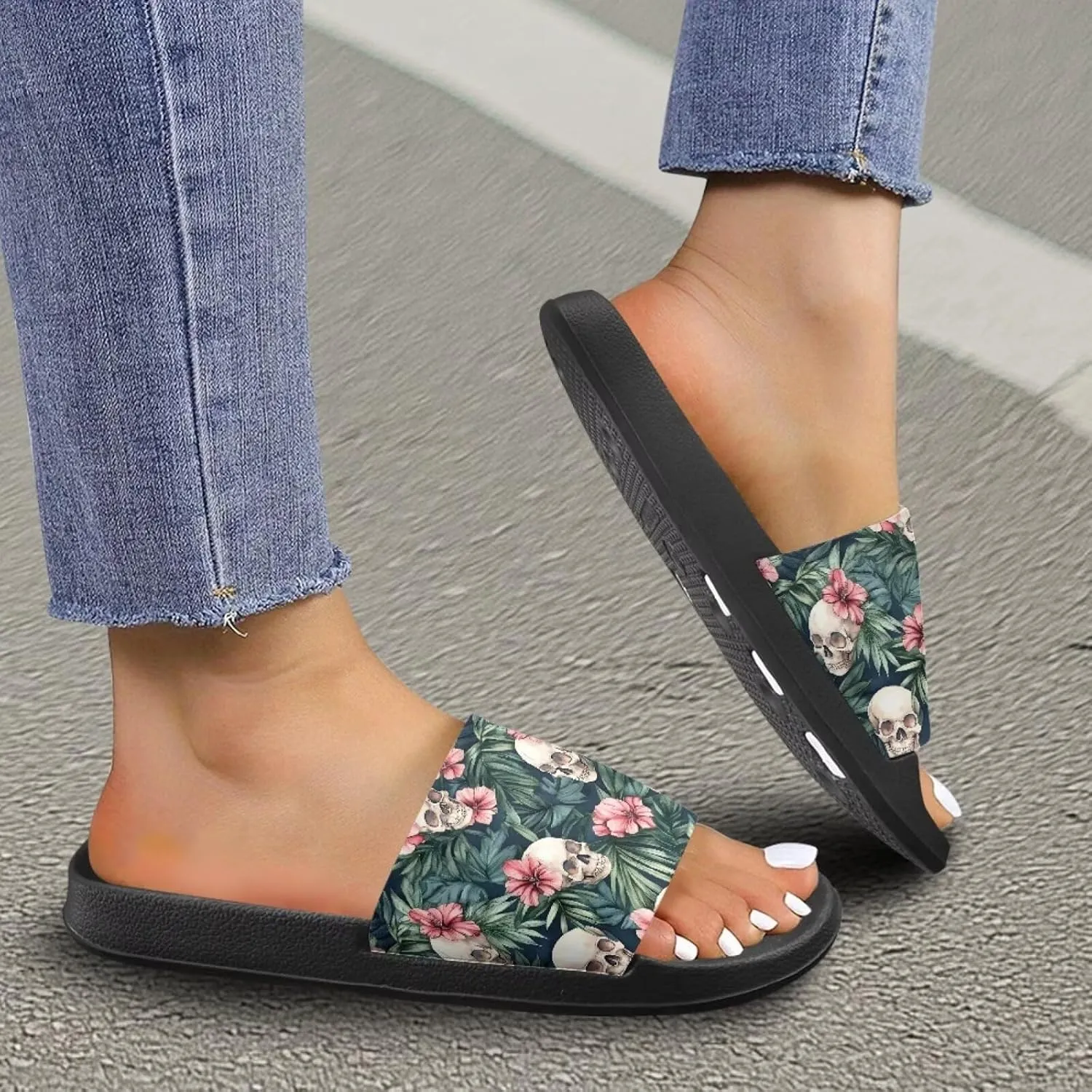 Binienty Single Band Sandals Women Men Non Slip Casual Walking Slippers Beach Flip Flops Arch Support