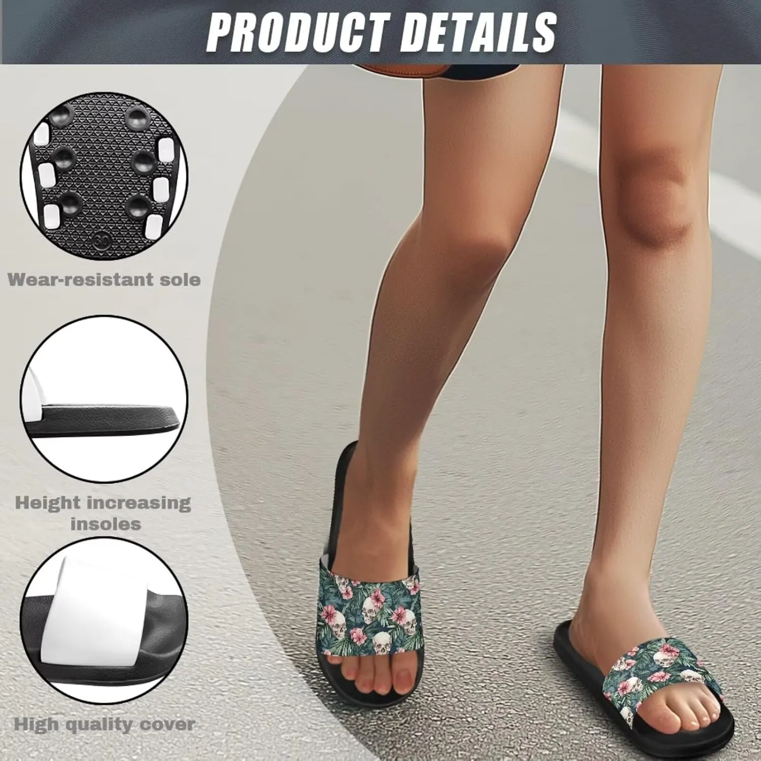 Binienty Single Band Sandals Women Men Non Slip Casual Walking Slippers Beach Flip Flops Arch Support