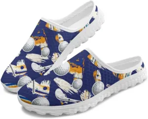 Binienty Women Mules Sneakers Slip On Mesh Garden Shoes with Arch Support Lightweight Memory Foam Minimalist Walking Shoes
