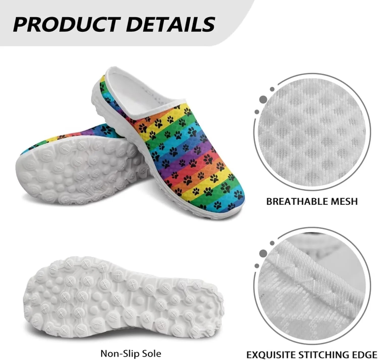 Binienty Women Mules Sneakers Slip On Mesh Garden Shoes with Arch Support Lightweight Memory Foam Minimalist Walking Shoes