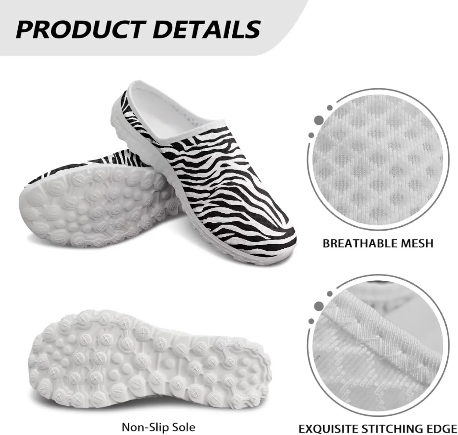 Binienty Women Mules Sneakers Slip On Mesh Garden Shoes with Arch Support Lightweight Memory Foam Minimalist Walking Shoes