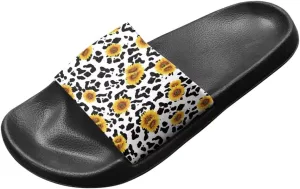Binienty Women's Wide Slide Sandals Trendy Beach Flip Flops Lightweight Flat Slide Sandals for Daily Walks,Poolside,Water Park