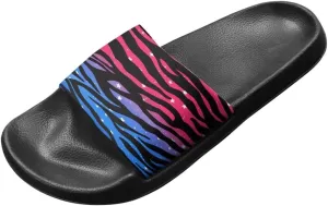 Binienty Women's Wide Slide Sandals Trendy Beach Flip Flops Lightweight Flat Slide Sandals for Daily Walks,Poolside,Water Park