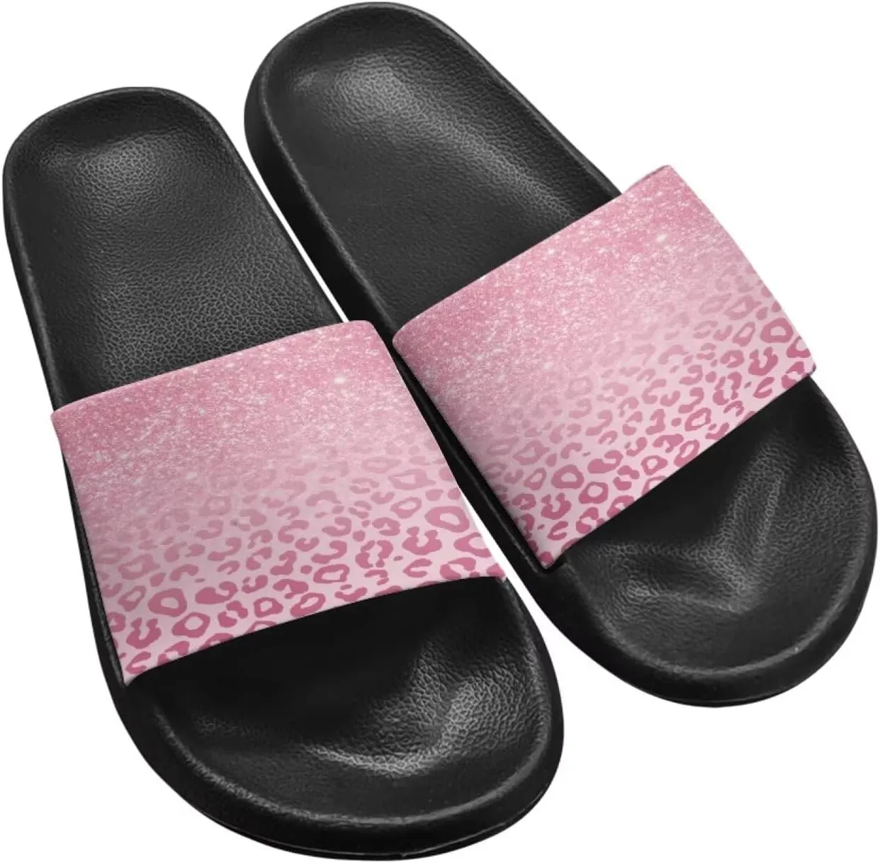 Binienty Women's Wide Slide Sandals Trendy Beach Flip Flops Lightweight Flat Slide Sandals for Daily Walks,Poolside,Water Park