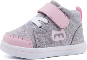 BMCiTYBM Baby Walking Shoes Boy Girl High Top Sneakers Infant First Shoes for Learning to Walk 6 9 12 18 24 Months