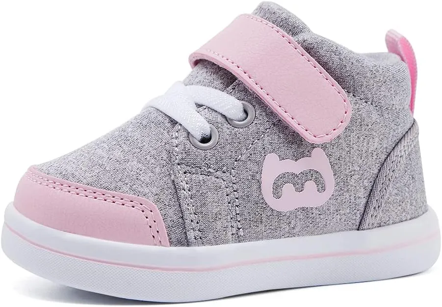 BMCiTYBM Baby Walking Shoes Boy Girl High Top Sneakers Infant First Shoes for Learning to Walk 6 9 12 18 24 Months