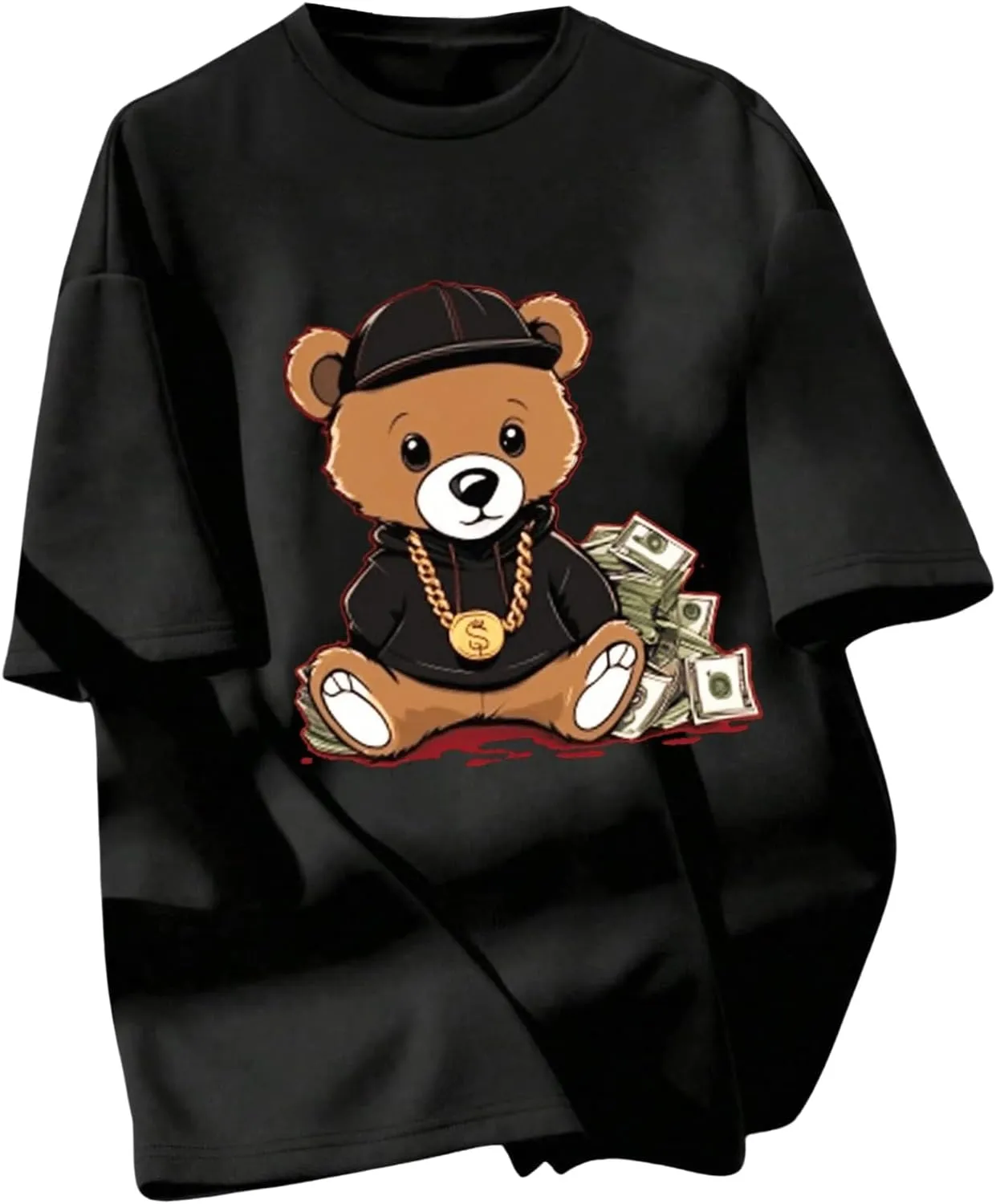 Boy's Casual Tropical Star Letter Print T Shirt Short Sleeve Crew Neck Drop Shoulder Tee Tops