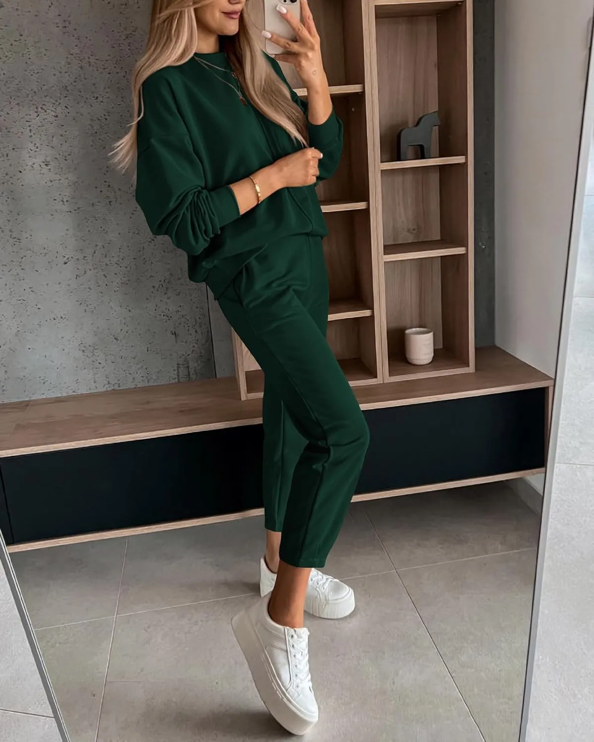 BTFBM 2024 Women 2 Piece Outfits Long Sleeve Pullover Jogger Pants Lounge Sets Fall Winter Sweatsuits Tracksuit Pockets