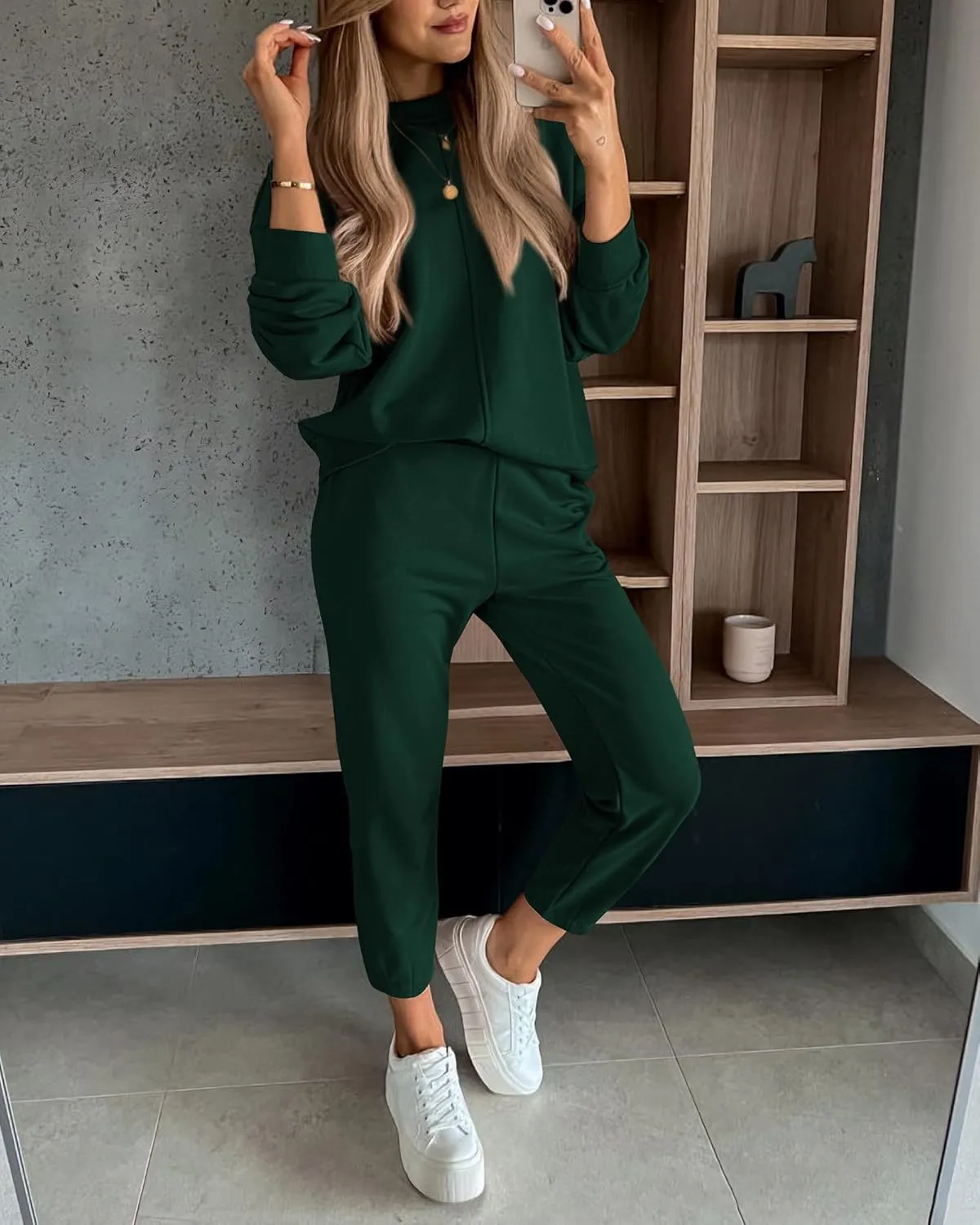 BTFBM 2024 Women 2 Piece Outfits Long Sleeve Pullover Jogger Pants Lounge Sets Fall Winter Sweatsuits Tracksuit Pockets