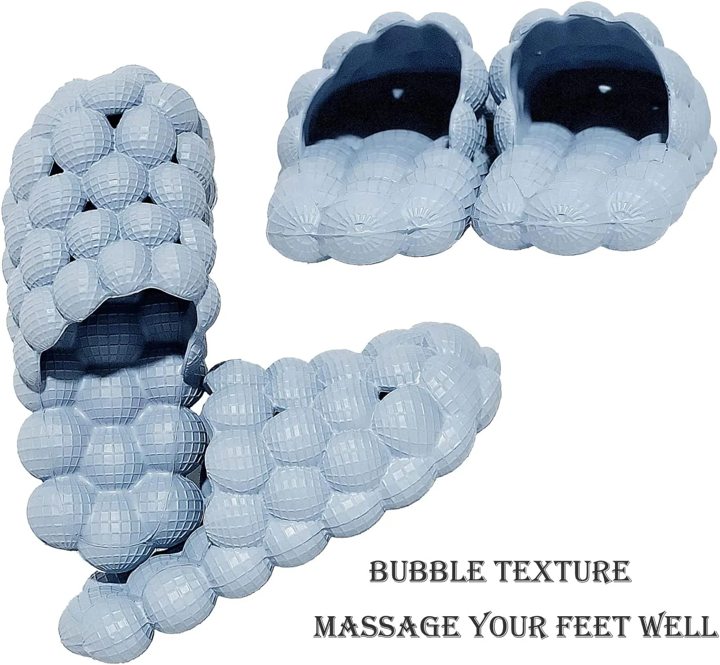 Bubble Slippers for Women Men, Funny Massage Golf Ball Slides, Cloud Cushion Thick Sole Spa, Non-slip Stress Relief Reflexology Sandals, Shower Bedroom