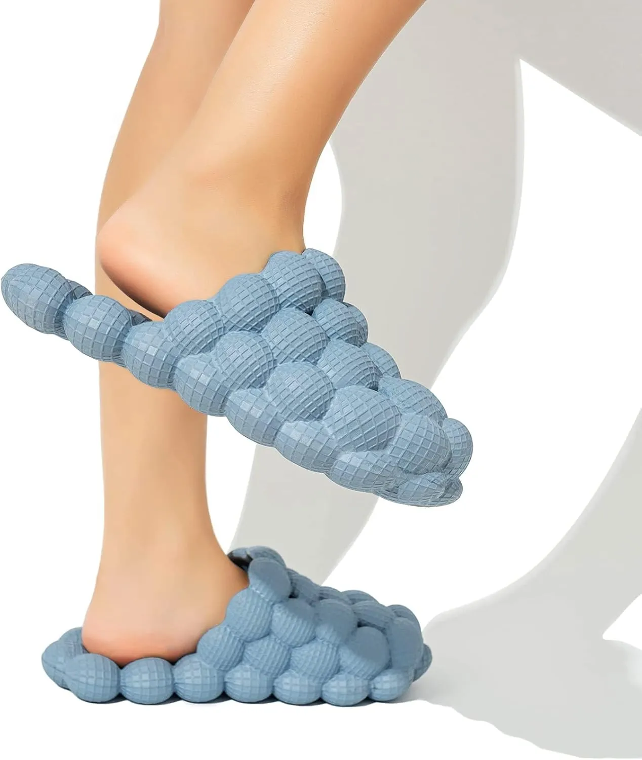 Bubble Slippers for Women Men, Funny Massage Golf Ball Slides, Cloud Cushion Thick Sole Spa, Non-slip Stress Relief Reflexology Sandals, Shower Bedroom