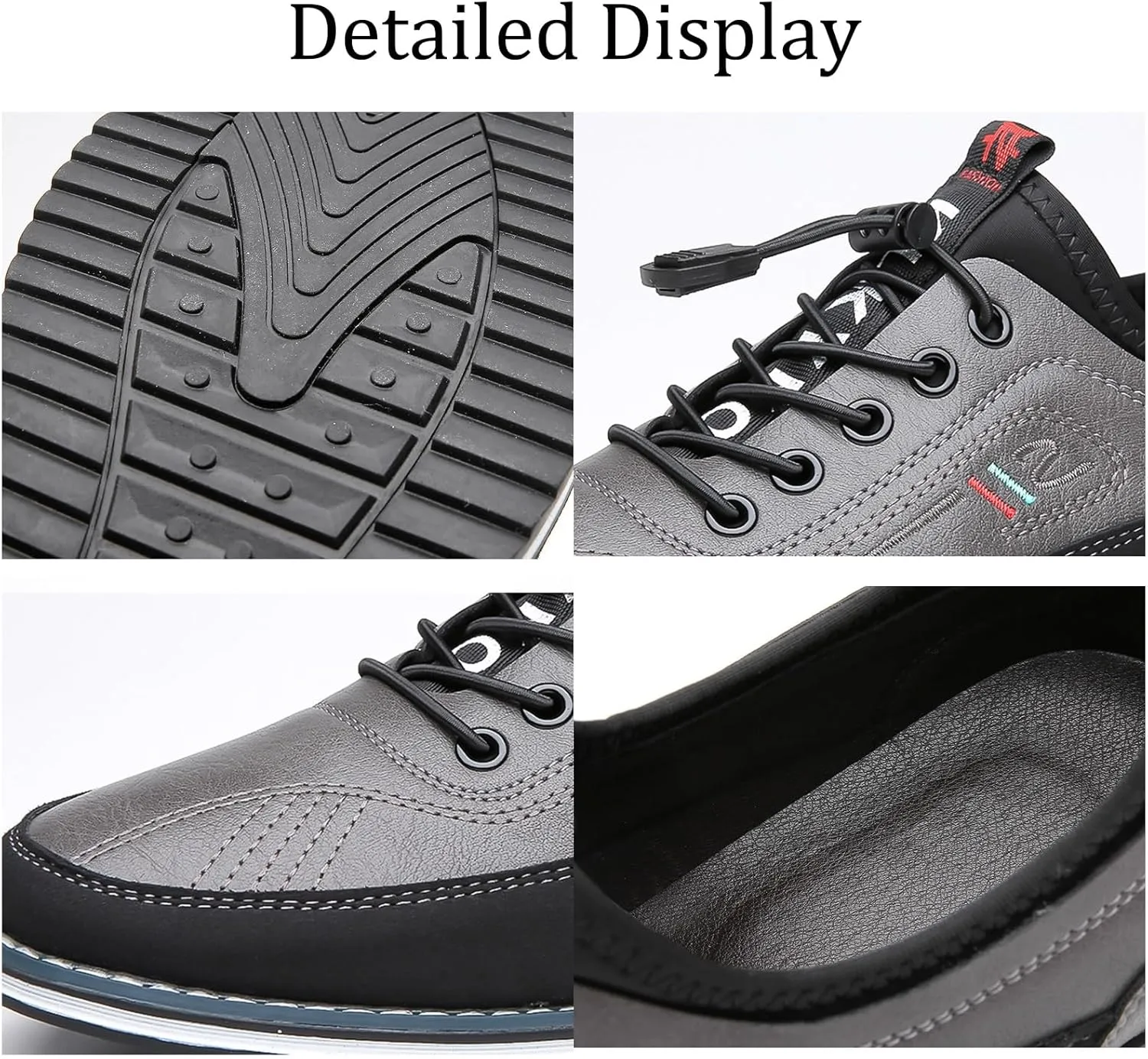 Buybuymen Orthopedic Shoes, Buybuymen Men's Fashion Orthopedic Shoes, Adjustable Lace-Up Lightweight Formal Business Shoes, Driving Working Walking Party Oxfords Leather Loafers(Brown,US 8)