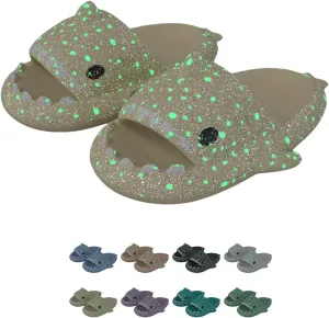 Christmas Shark Slides,Halloween Shark Slides,3d Glow In The Dark Cloud Shark Slides,Glow In The Dark Shark Sandals For Women Men
