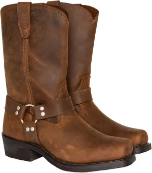 CHUUMEE Men's Classic Western Cowboy Square Toe Embroidered Cowboy Boots