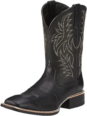 CHUUMEE Men's Fashion Round Toe Embroidered Western Cowboy Boots