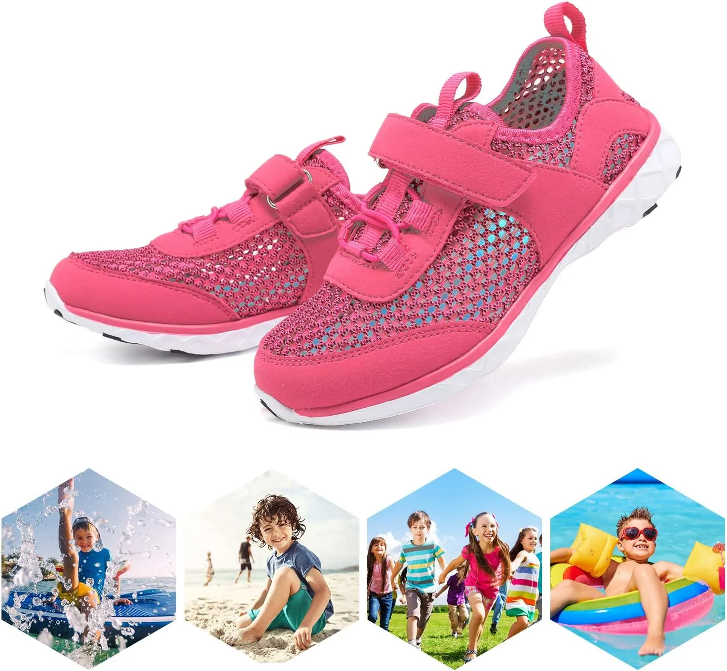 CIOR Boys & Girls Water Shoes Aqua Shoes Swim Shoes Athletic Sneakers Lightweight Sport Shoes(Toddler/Little Kid/Big Kid)