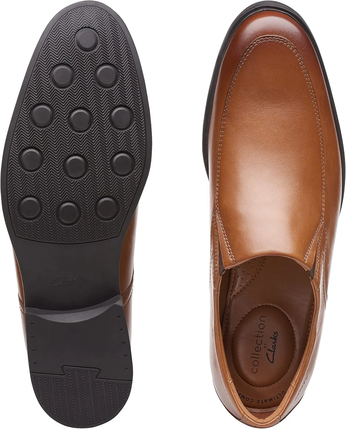 Clarks Mens Whiddon Step L:eather Leather Loafers