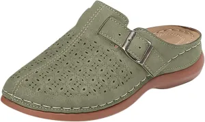 Clogs for Women Mules Shoes Comfortable Orthopedic Low Wedge Sandals Slip On Closed Toe Hollow Out Slippers for Summer, Beach, Hiking & Casual Wear