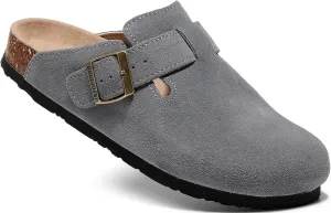 Clogs For Women, Womens Clogs And Mules House Slipers With Arch Support And Adjustable Buckle